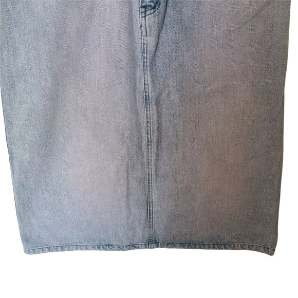 See By Chloe Denim Midi Skirt Back Pocket Ties size 4 - Picture 4 of 12